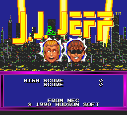 JJ & Jeff title screen for TurboGrafx-16
